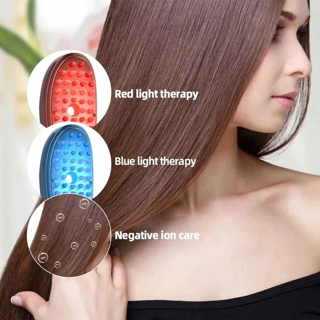 5-in-1 hair comb with massage & light therapy for healthier hair
