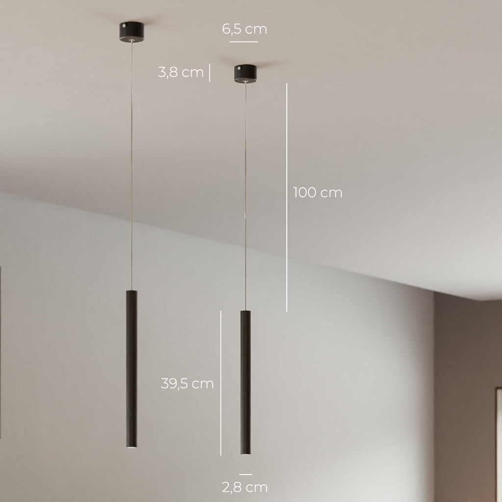 RayAura Minimalistic LED Pendant Light | Modern Design | Elegant Ceiling Lamp for Living Room & Office