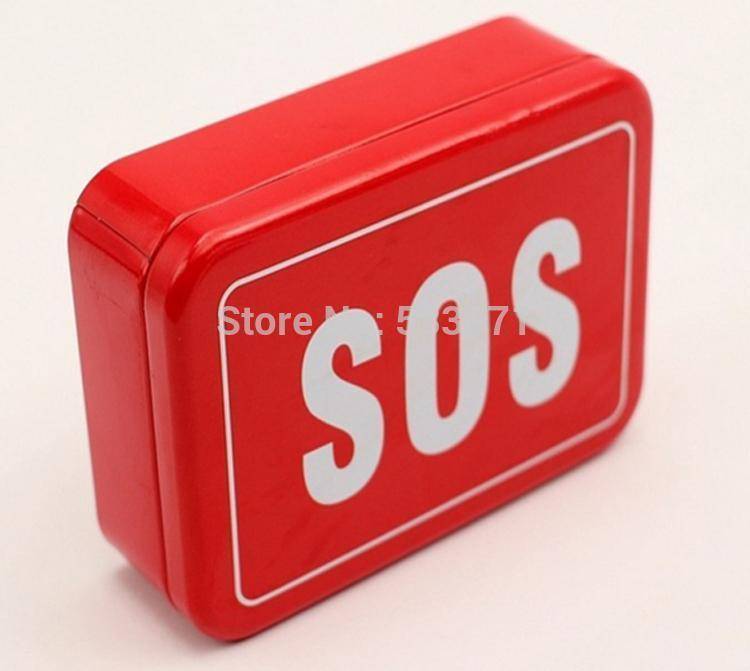 Portable SOS survival kit with 8 tools
