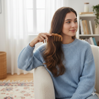 Tooth Hair Comb – Breakage-Free Detangling – Golden Sandalwood – Anti-Static – Gentle Scalp Massage – Healthy Shine