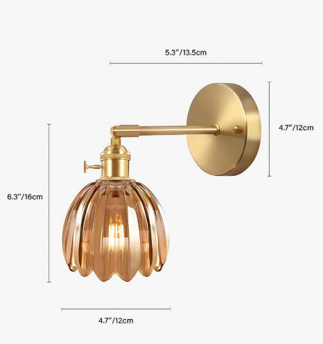 Flower Bud Tulip Glass Wall Light