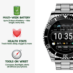 Nexos Pro – Tactical Smartwatch with GPS & 21-Day Battery