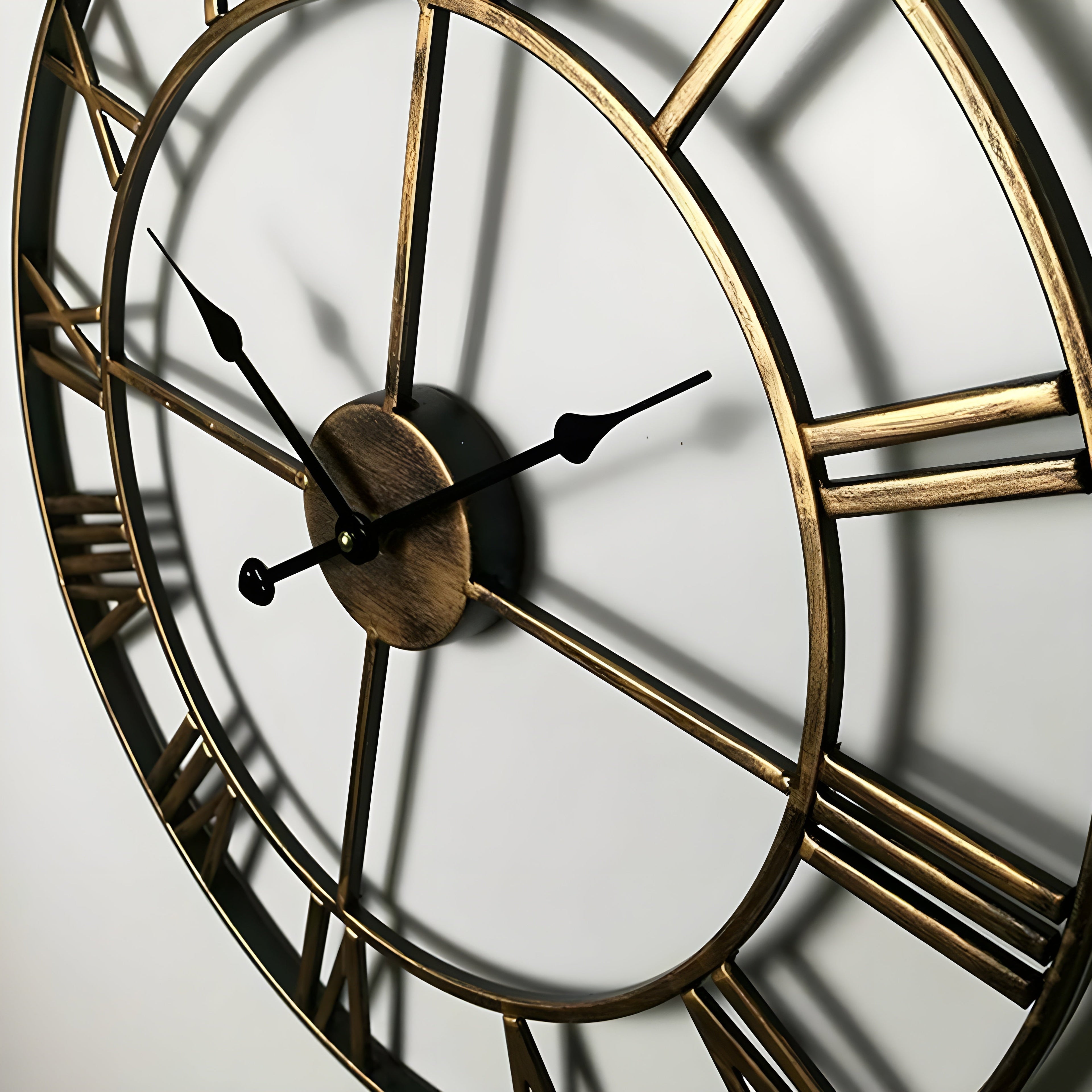 Roman Numerals Iron Art Wall Clock