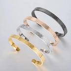 NOOR BANGLE – Adjustable Stainless Steel Bracelet with Ayatul Kursi Engraving