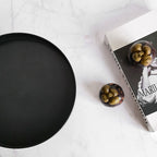 Nordic round storage tray made of acrylic