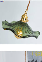 NORDIC DESIGN LED HANGING LAMP | COLOURED GLASS & COPPER LIGHTING FOR BEDROOM, LIVING ROOM & BAR