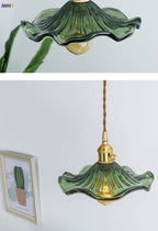 NORDIC DESIGN LED HANGING LAMP | COLOURED GLASS & COPPER LIGHTING FOR BEDROOM, LIVING ROOM & BAR