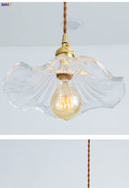 NORDIC DESIGN LED HANGING LAMP | COLOURED GLASS & COPPER LIGHTING FOR BEDROOM, LIVING ROOM & BAR