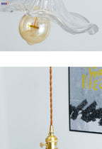 NORDIC DESIGN LED HANGING LAMP | COLOURED GLASS & COPPER LIGHTING FOR BEDROOM, LIVING ROOM & BAR
