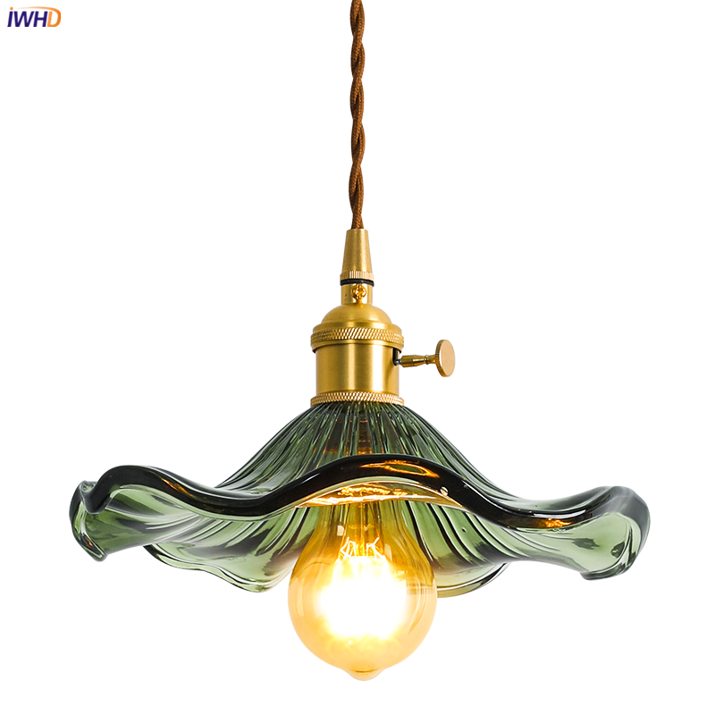 NORDIC DESIGN LED HANGING LAMP | COLOURED GLASS & COPPER LIGHTING FOR BEDROOM, LIVING ROOM & BAR