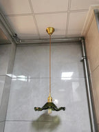NORDIC DESIGN LED HANGING LAMP | COLOURED GLASS & COPPER LIGHTING FOR BEDROOM, LIVING ROOM & BAR