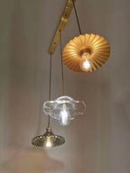 NORDIC DESIGN LED HANGING LAMP | COLOURED GLASS & COPPER LIGHTING FOR BEDROOM, LIVING ROOM & BAR