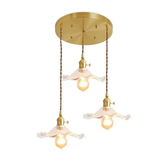 NORDIC DESIGN LED HANGING LAMP | COLOURED GLASS & COPPER LIGHTING FOR BEDROOM, LIVING ROOM & BAR