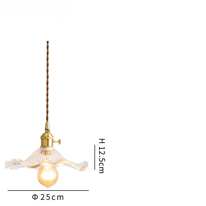 NORDIC DESIGN LED HANGING LAMP | COLOURED GLASS & COPPER LIGHTING FOR BEDROOM, LIVING ROOM & BAR