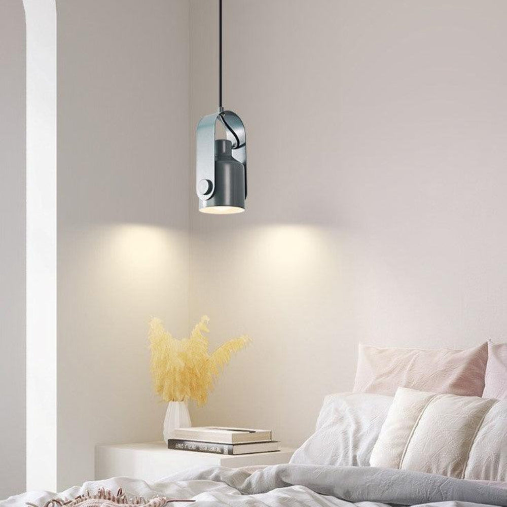 Hanging lamp | Pendant light Black 120 cm Wood & Metal