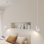Hanging lamp | Pendant light Black 120 cm Wood & Metal