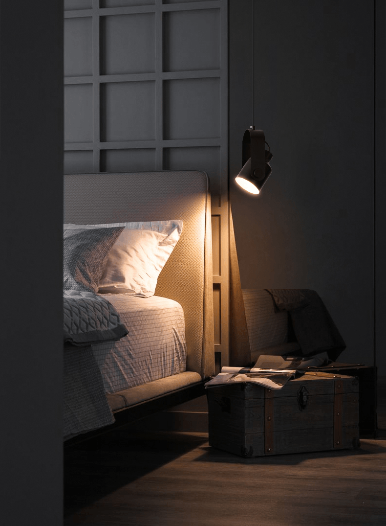 Hanging lamp | Pendant light Black 120 cm Wood & Metal