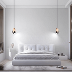 Nordic Wood & Metal Pendant Spotlight – Minimalist Hanging Light