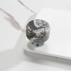 Nordic Marble Cabinet Knobs Aluminum Base Single Hole Drawer Pulls
