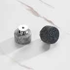 Nordic Marble Cabinet Knobs Aluminum Base Single Hole Drawer Pulls