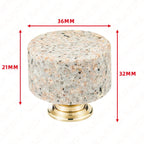 Nordic Marble Cabinet Knobs Aluminum Base Single Hole Drawer Pulls