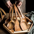 FJORDFLAME SET – Sustainable 5-Piece Teak Wood Kitchen Utensil Set