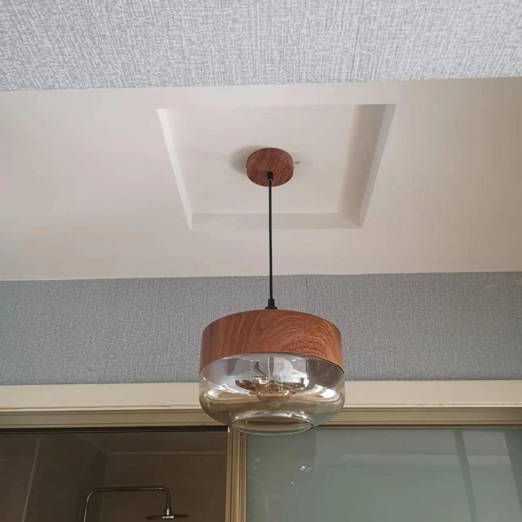 NordLuna Stylish Scandinavian Timber Ceiling Light