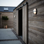 Stylish Outdoor Sconce with Geometric Accent
