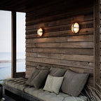 Stylish Outdoor Sconce with Geometric Accent