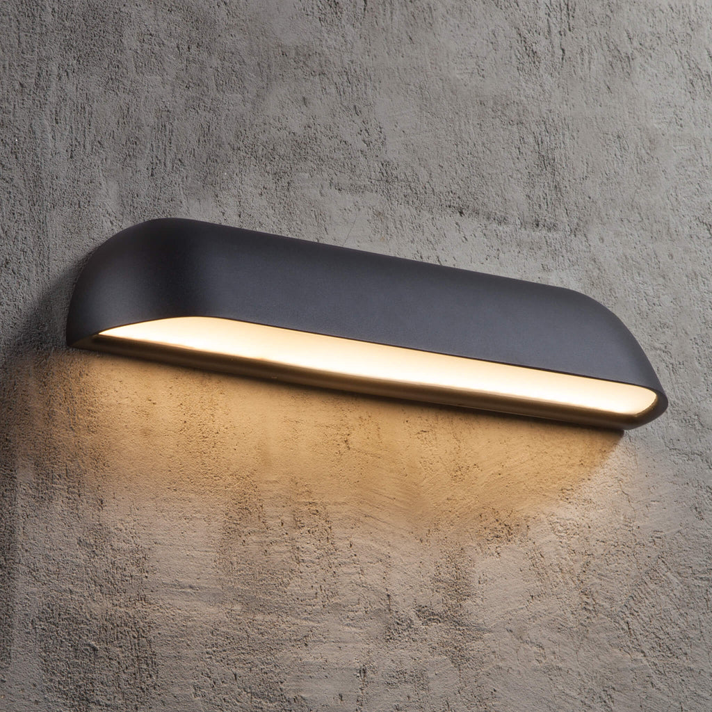 Black LED Wall Lamp - Ideal for Outdoors and Indoors
