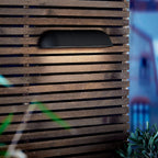 Black LED Wall Lamp - Ideal for Outdoors and Indoors