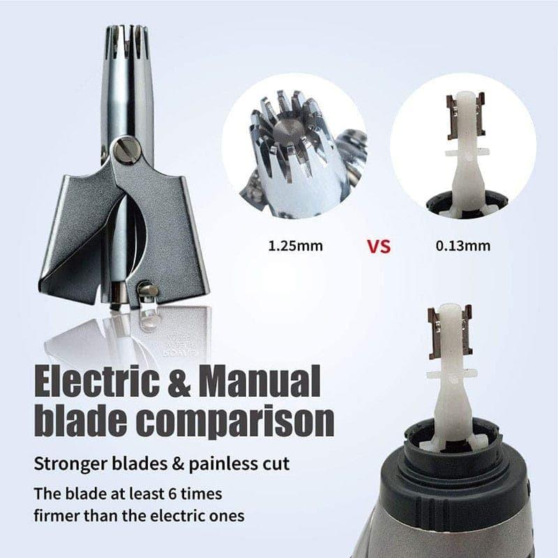 Nose Hair Trimmer for Men Stainless Steel Manual Trimmer