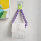 Innovative hanging toilet paper holder with beads