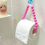 Innovative hanging toilet paper holder with beads