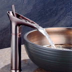 Waterfall Antique Faucet Bathroom Sink Faucet Brass Sink Mixers