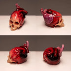 SpookyHeart Realistic Halloween Heart-Shaped Skull Sculpture