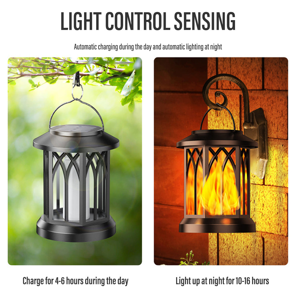 FlameGlow™ - Hanging Solar Flame Lantern (2-Pack)