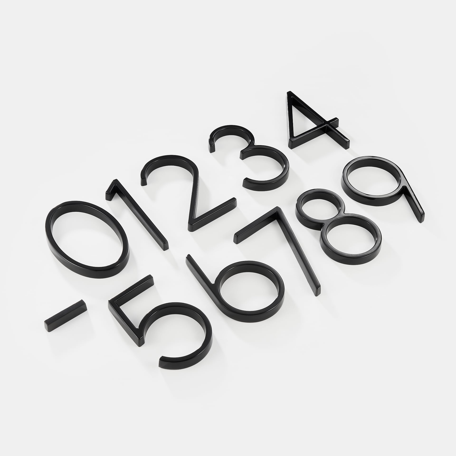 LumiMark Black House Number | Weatherproof | Modern Design | Outdoor Decoration | Easy Installation