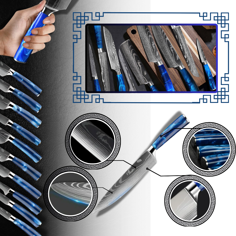 Atlantic Blue Japanese Knives