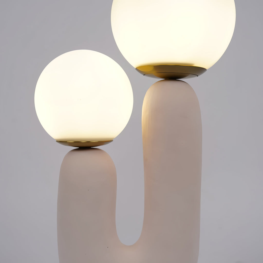 Contemporary Style Table Lamp with Natural Accent
