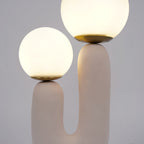 Contemporary Style Table Lamp with Natural Accent