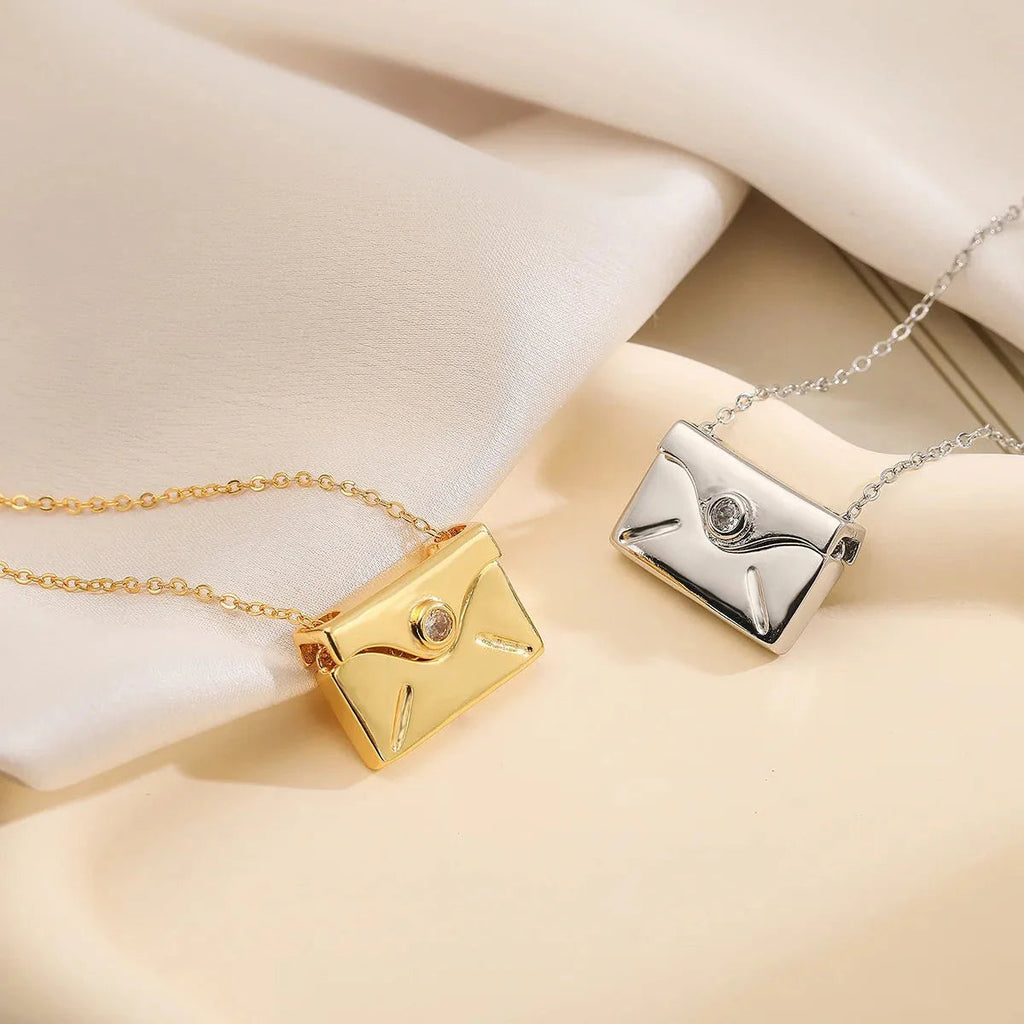 Open & Close I Love You Envelope Necklace