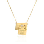 Open & Close I Love You Envelope Necklace