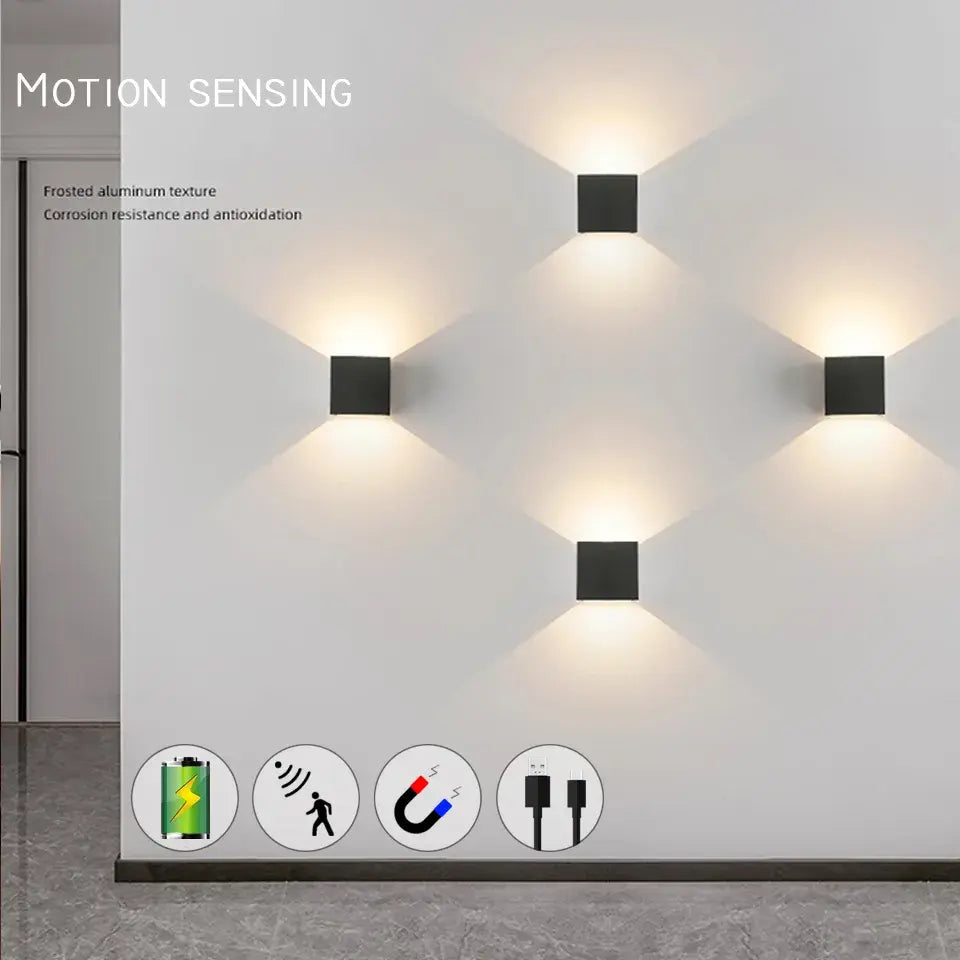 Rechargeable wall lamp with sensor