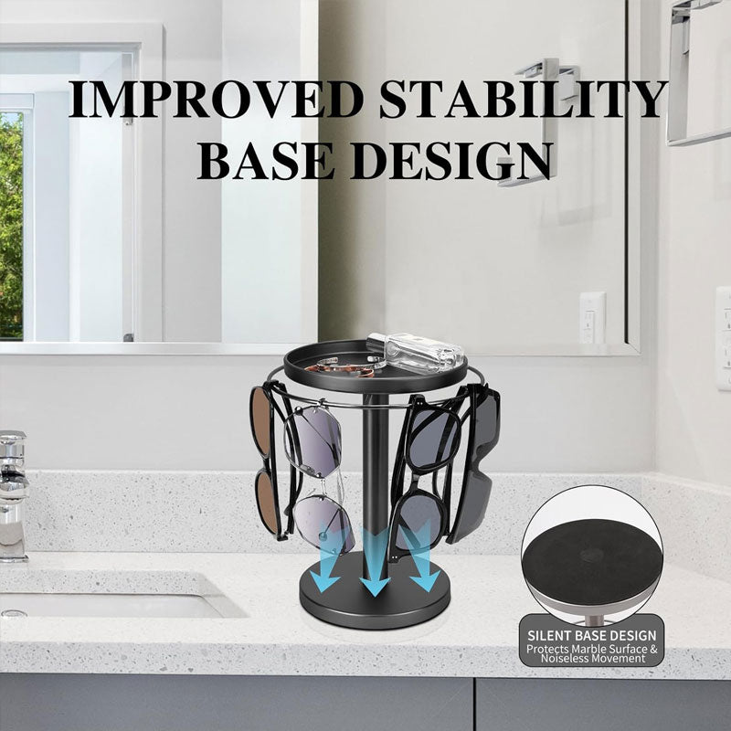 OPTITURN – 360° Rotating Glasses Stand with Compact Design & Versatile Functionality