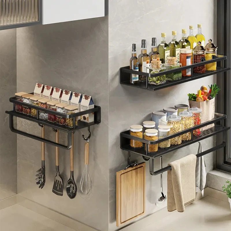 ORGANIX RACK – Wall-Mounted Kitchen Shelf with Utensil Bar