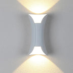 LUXEFLARE – Weatherproof Curved LED Wall Lamp for Modern Outdoor Spaces