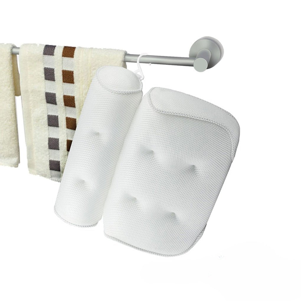 Orthopedic Bathtub Pillow - Breathable Bathtub Headrest Pillow made of 3D Mesh Fabric with Suction Cups