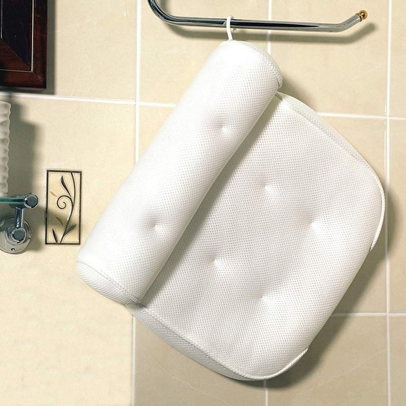 Orthopedic Bathtub Pillow - Breathable Bathtub Headrest Pillow made of 3D Mesh Fabric with Suction Cups