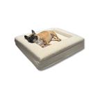 Orthopedic Dog Cushion with Bouclé Cover – Memory Foam and Washable